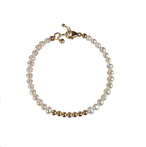LEFKI Gold Filled pearl bracelet