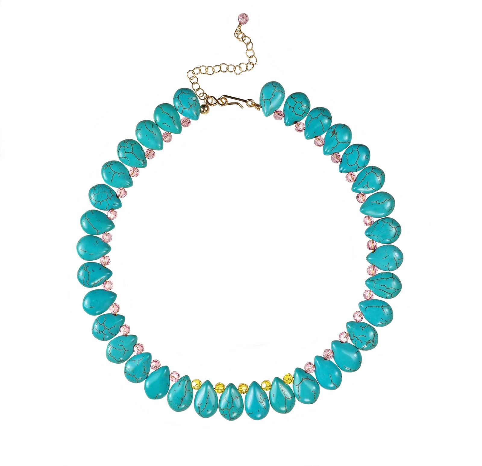 SAVVI Turquoise Choker with crystals