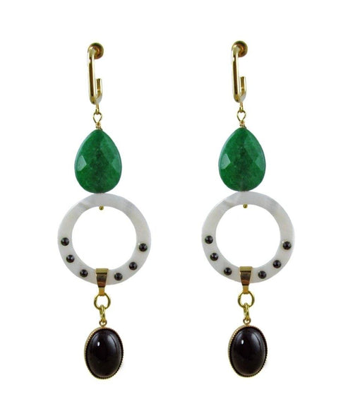 ANTIGONI Earrings Green -maria-moyseos