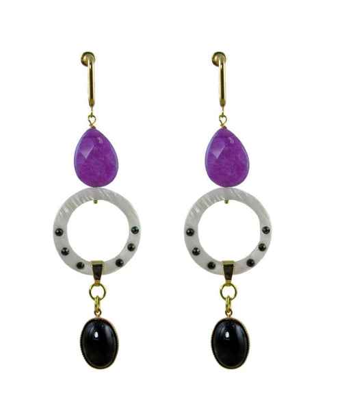 ANTIGONI Earrings Purple -maria-moyseos