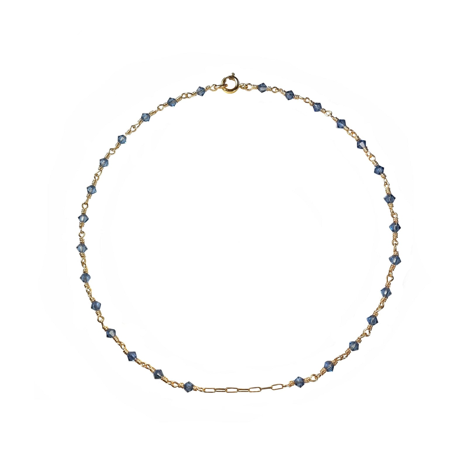 AMONA denim blue choker - MARIA MOYSEOS JEWELLERY BOUTIQUE