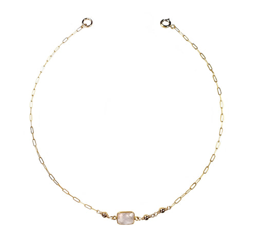 ANDREA Rose Quartz choker