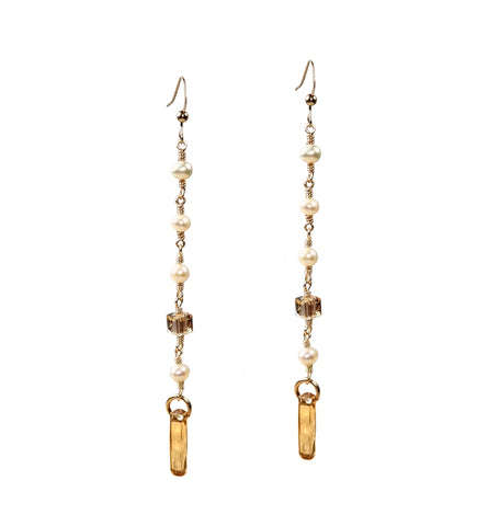 LEFKI Gold Filled pearl Earrings