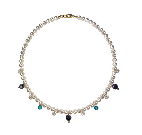 LORENA Crystal pearl Necklace