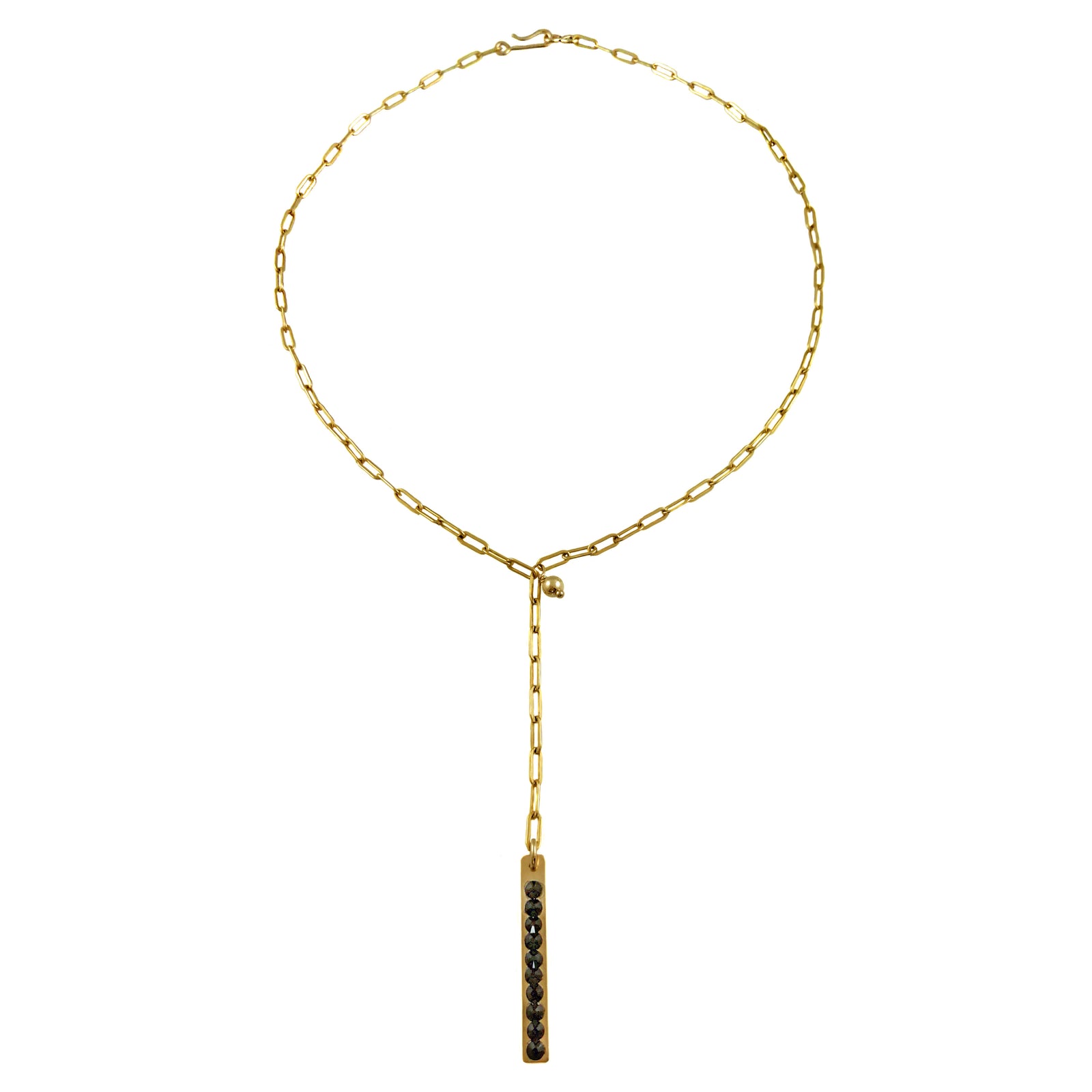 MYRTO 14K gold filled Y Necklace -maria-moyseos