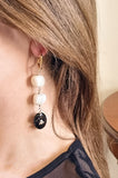 NADINA Gemstone bee charm Earrings