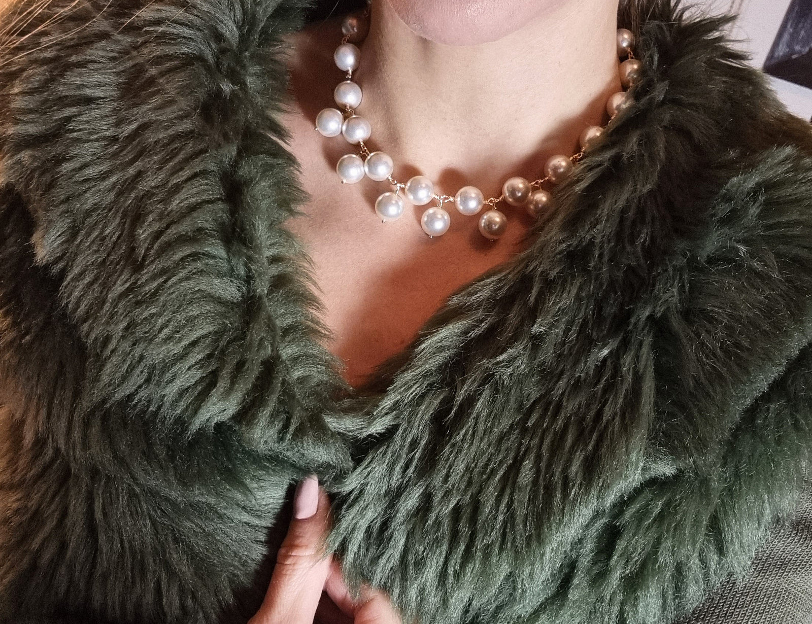 SELENE Crystal Pearl Necklace