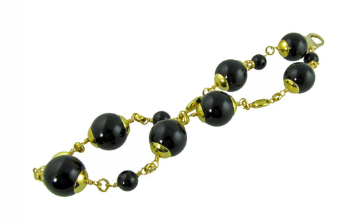 SEMELI- Large onyx bracelet -maria-moyseos