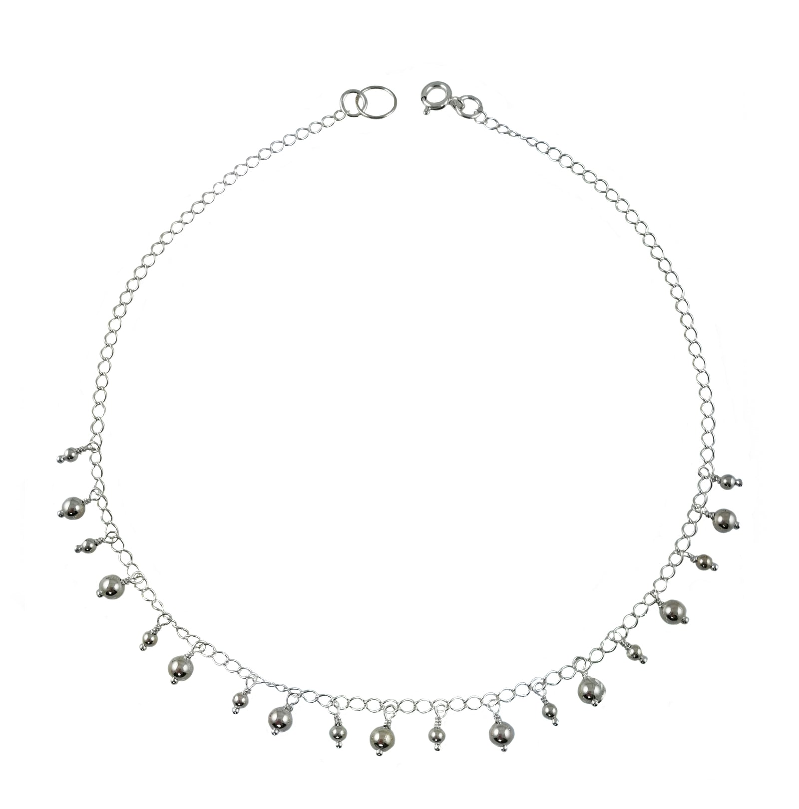 SOFIA Sterling Silver Necklace with beads -maria-moyseos