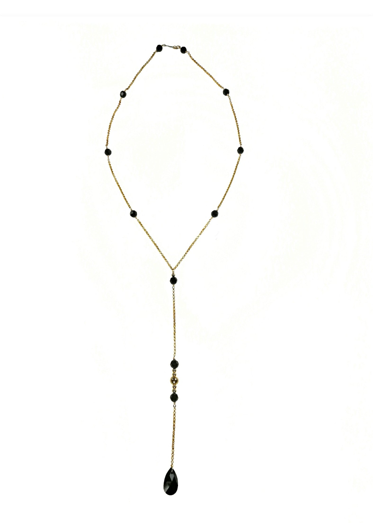 VALENTINA 14K Gold Filled Y long Necklace -maria-moyseos
