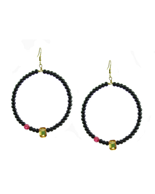 LIANA Hoop Earrings Yellow -maria-moyseos